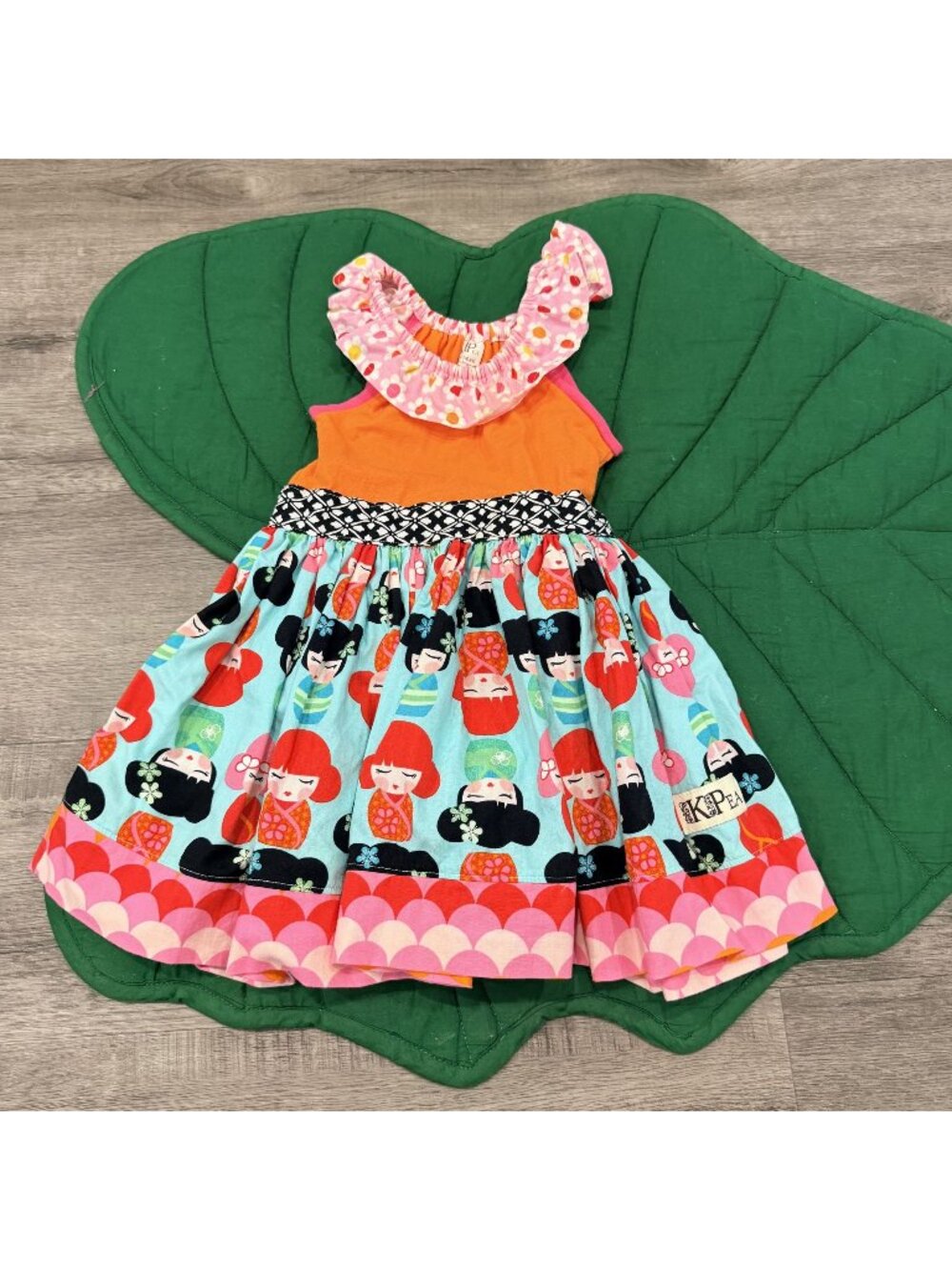 KPea Original Girls 24M Kokeshi Doll Handmade Twirl Dress Japanese Dolls